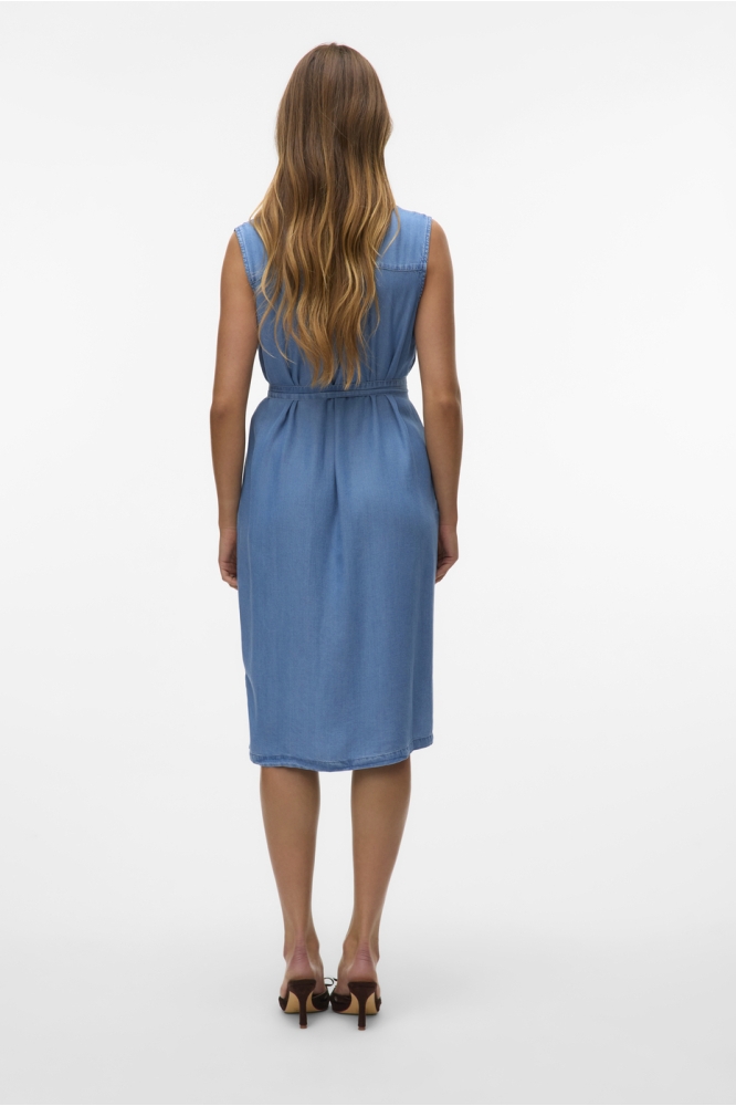 VMBREE SL BLK SHIRT TENCEL DRESS GA 10304888 MEDIUM BLUE DENIM